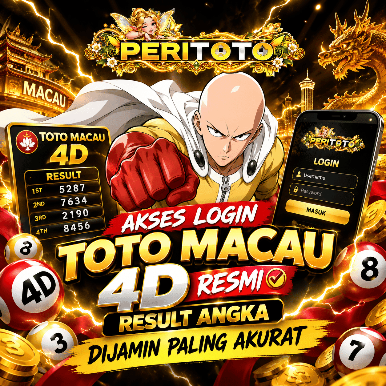 PERITOTO | Akses Login Toto Macau 4D Resmi Result Angka Dijamin Paling Akurat - Banner Resmi PERITOTO